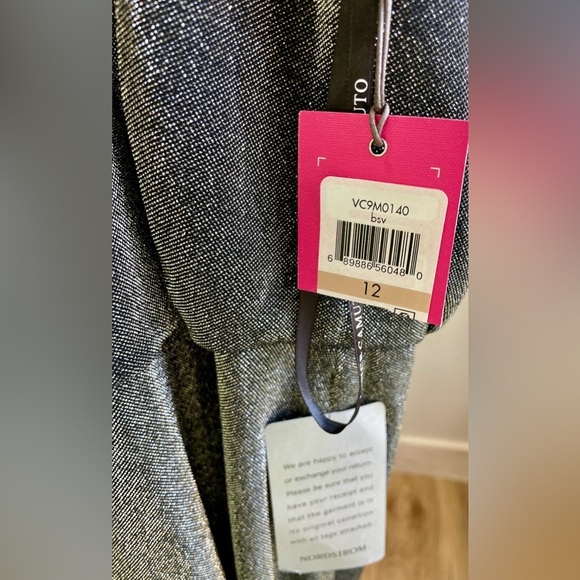 Vince Camuto Metallic Blouson Halter Dress Size 12 NWT - Picture 5 of 7